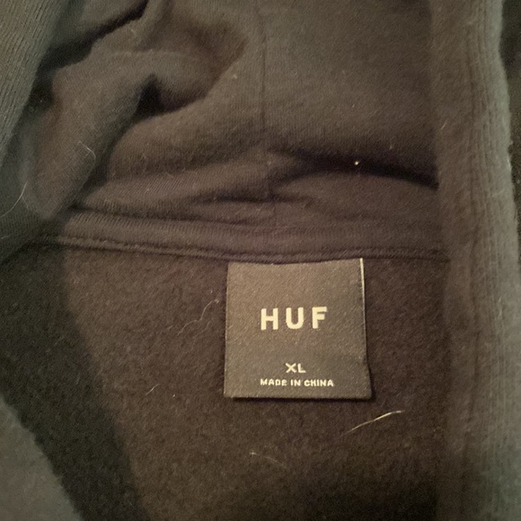 HUF Black Pull Over Hoodie Men’s XL - Picture 3 of 4